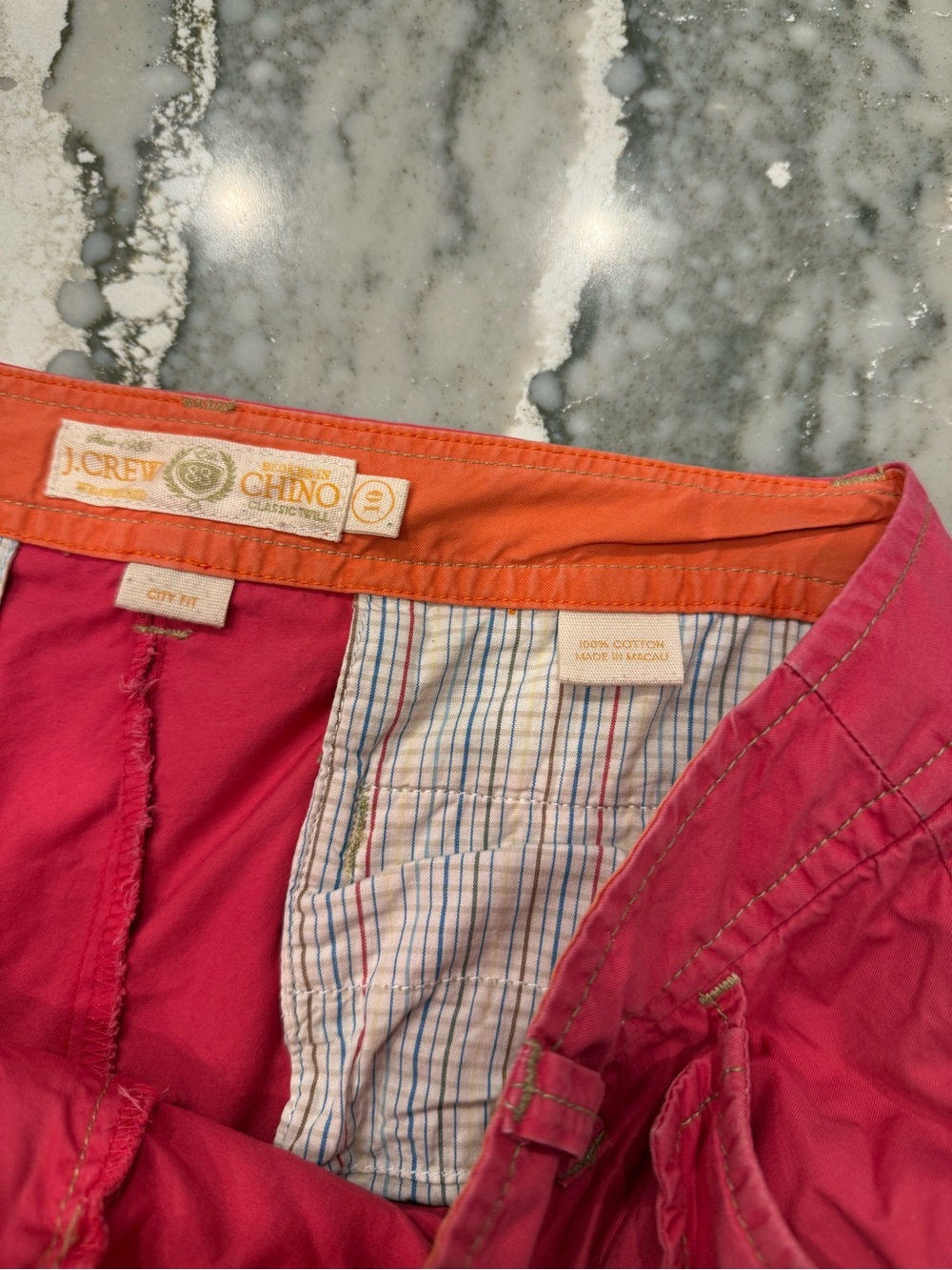 J.Crew Women’s Classic Twill City Fit Pink Chino Shorts - Picture 3 of 4